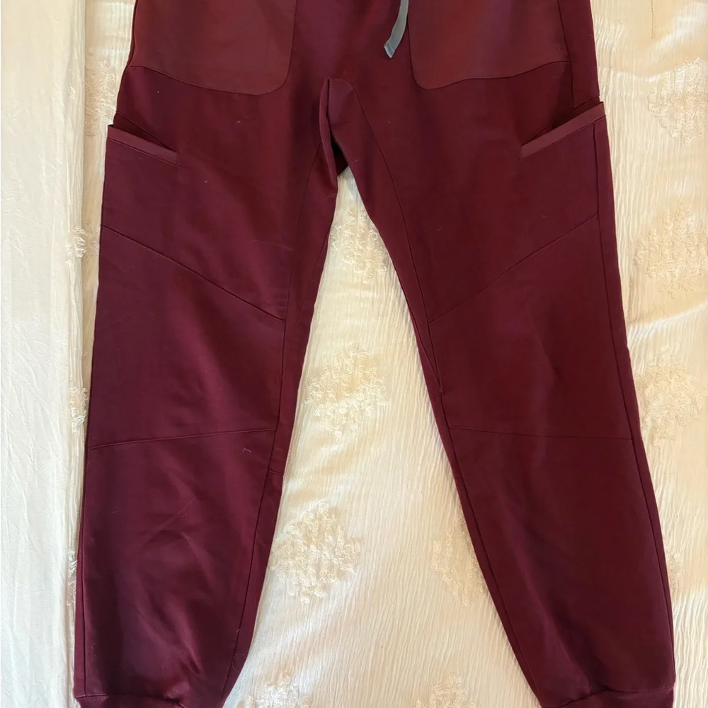 Figs Burgundy Scrub Pants - Picture 1 of 7